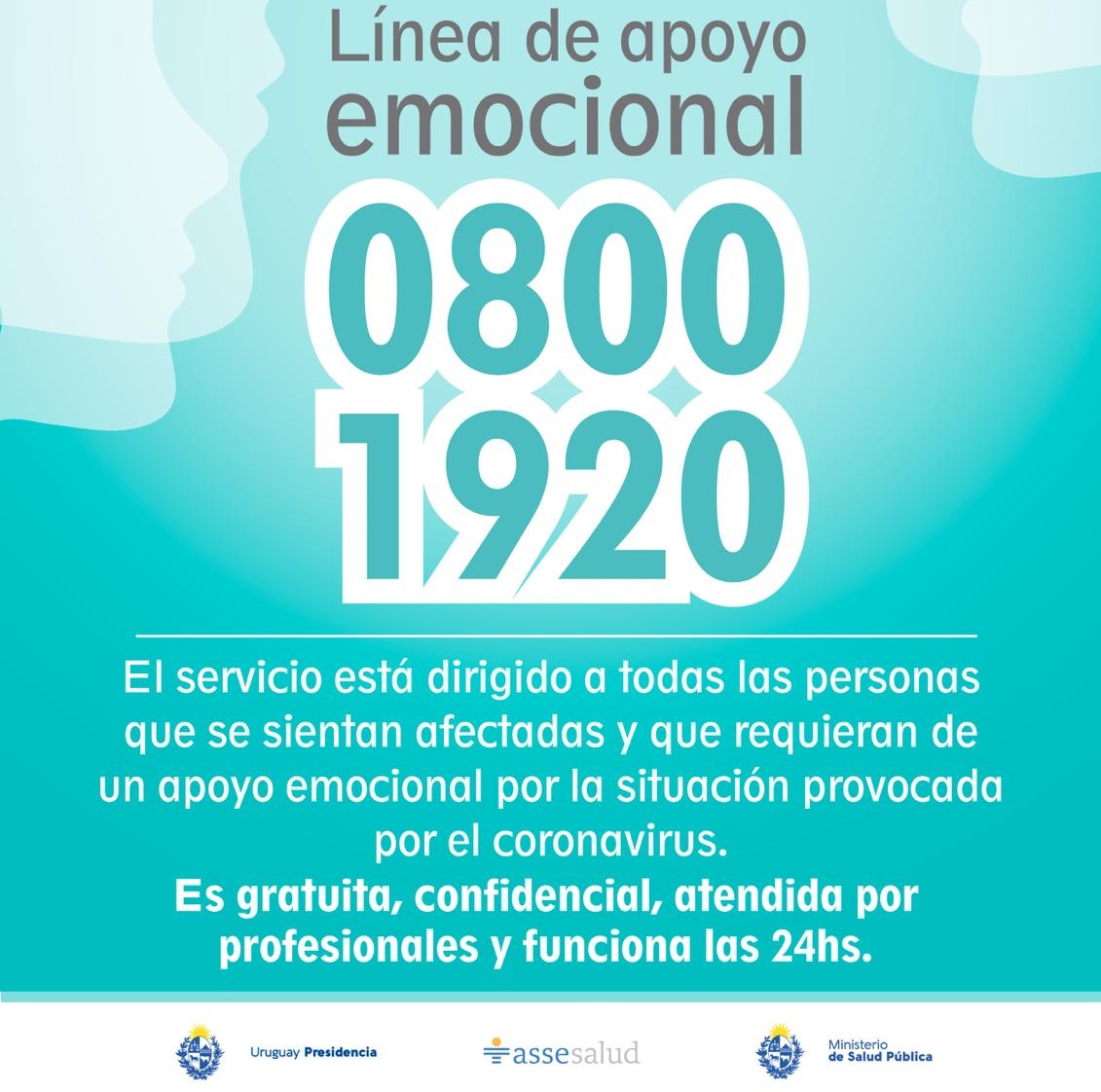 ASSE - LÃ­nea de apoyo emocional - 0800 1920