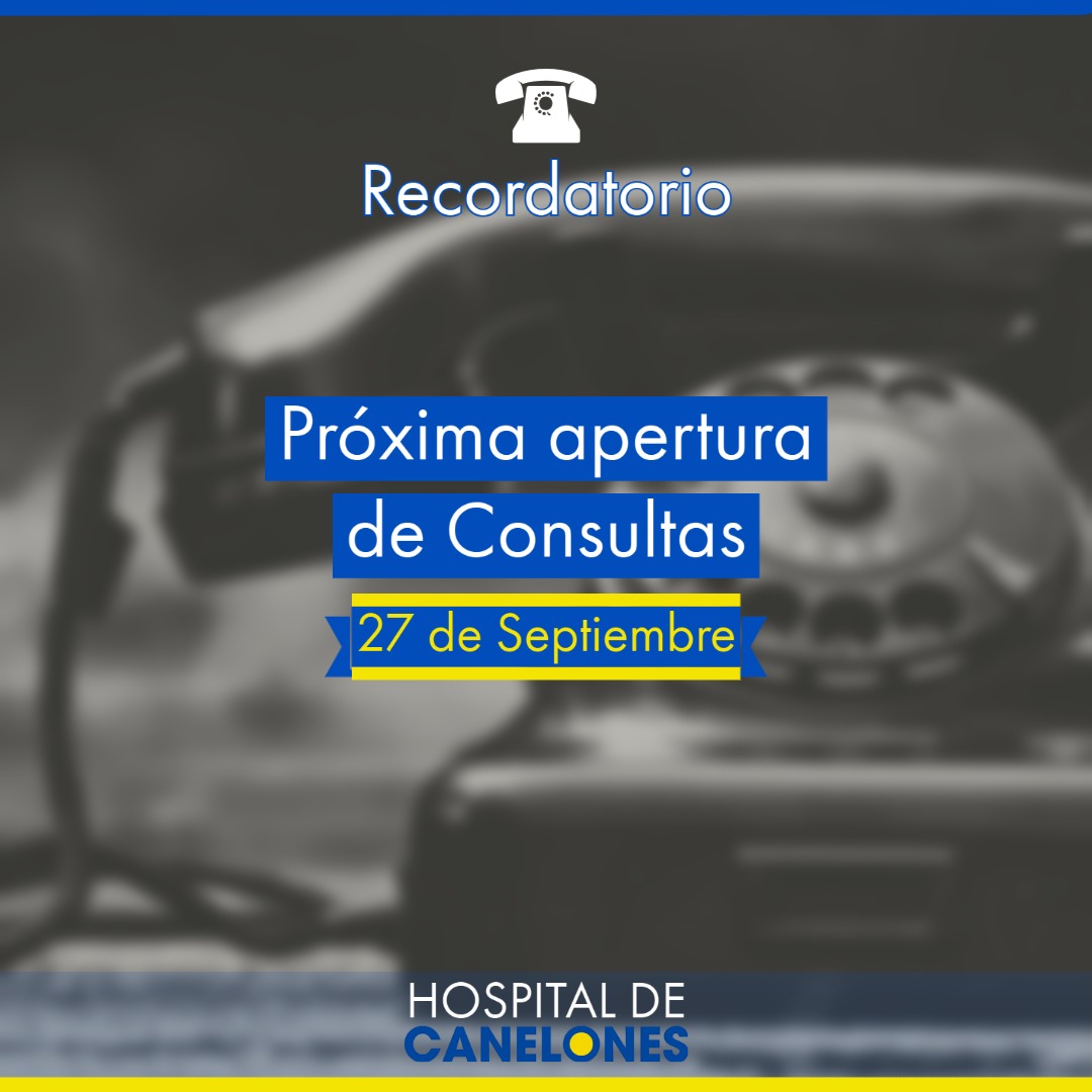 PrÃ³xima apertura de consultas - Septiembre