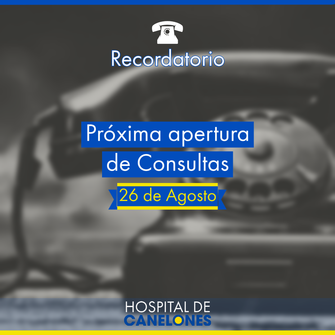 #Recordatorio - PrÃ³xima apertura de consultas