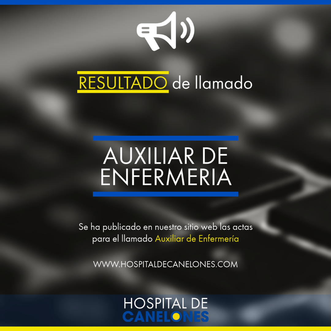 Resultado llamado - Auxiliar de EnfermerÃ­a