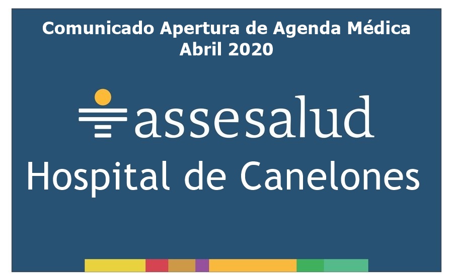 Comunicado Apertura de Agenda MÃ©dica - Abril 2020