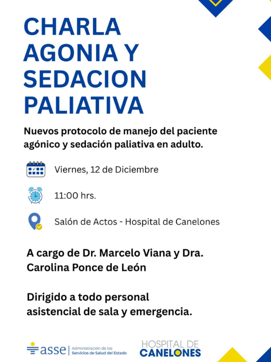 Charla sobre Agonía y Sedación Paliativa 